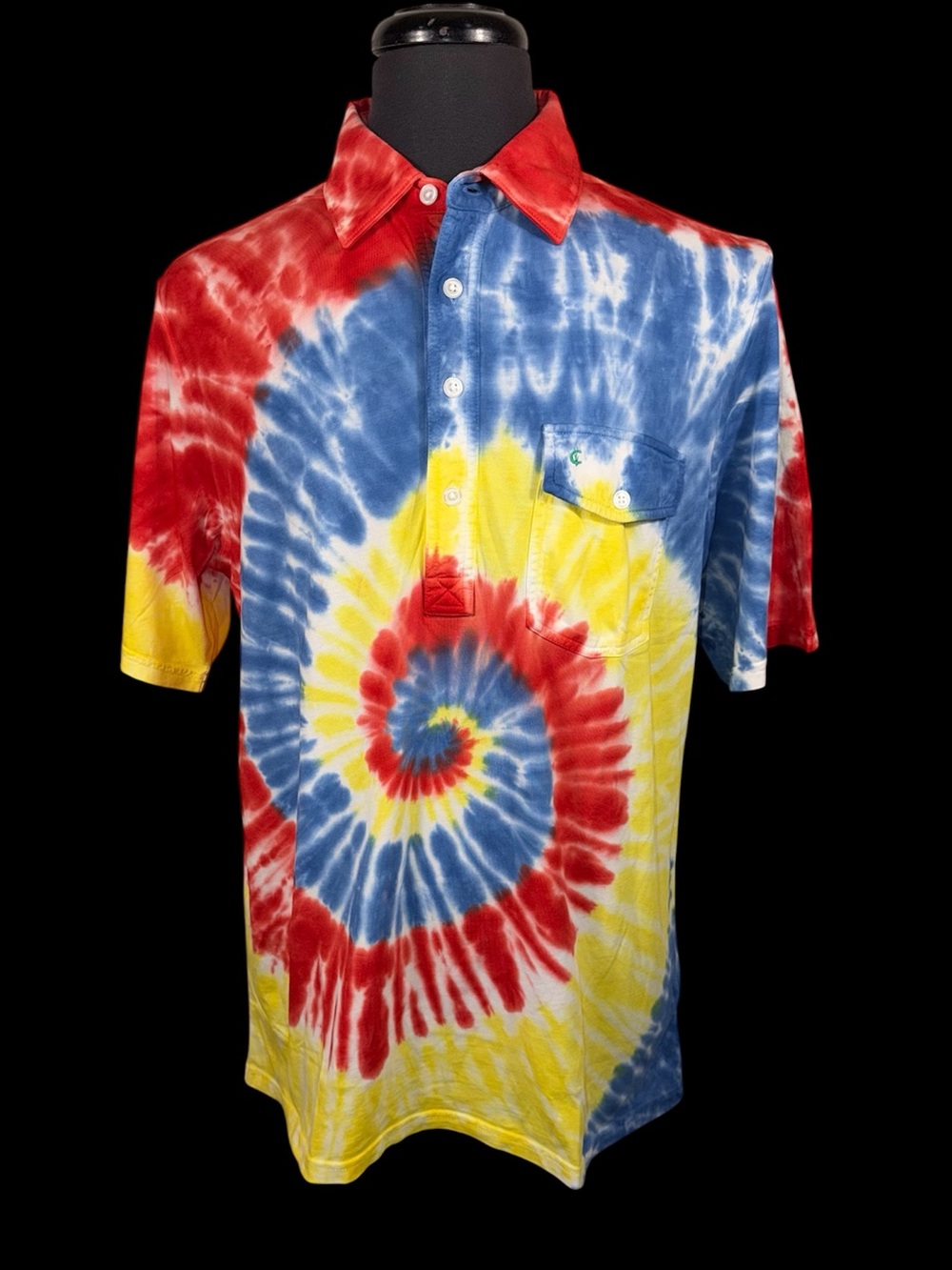 CRIQUET TYE DYE FAST TIMES AT RIDGEMONT HIGH SPICOLI PIMA COTTON GOLF POLO SZ M